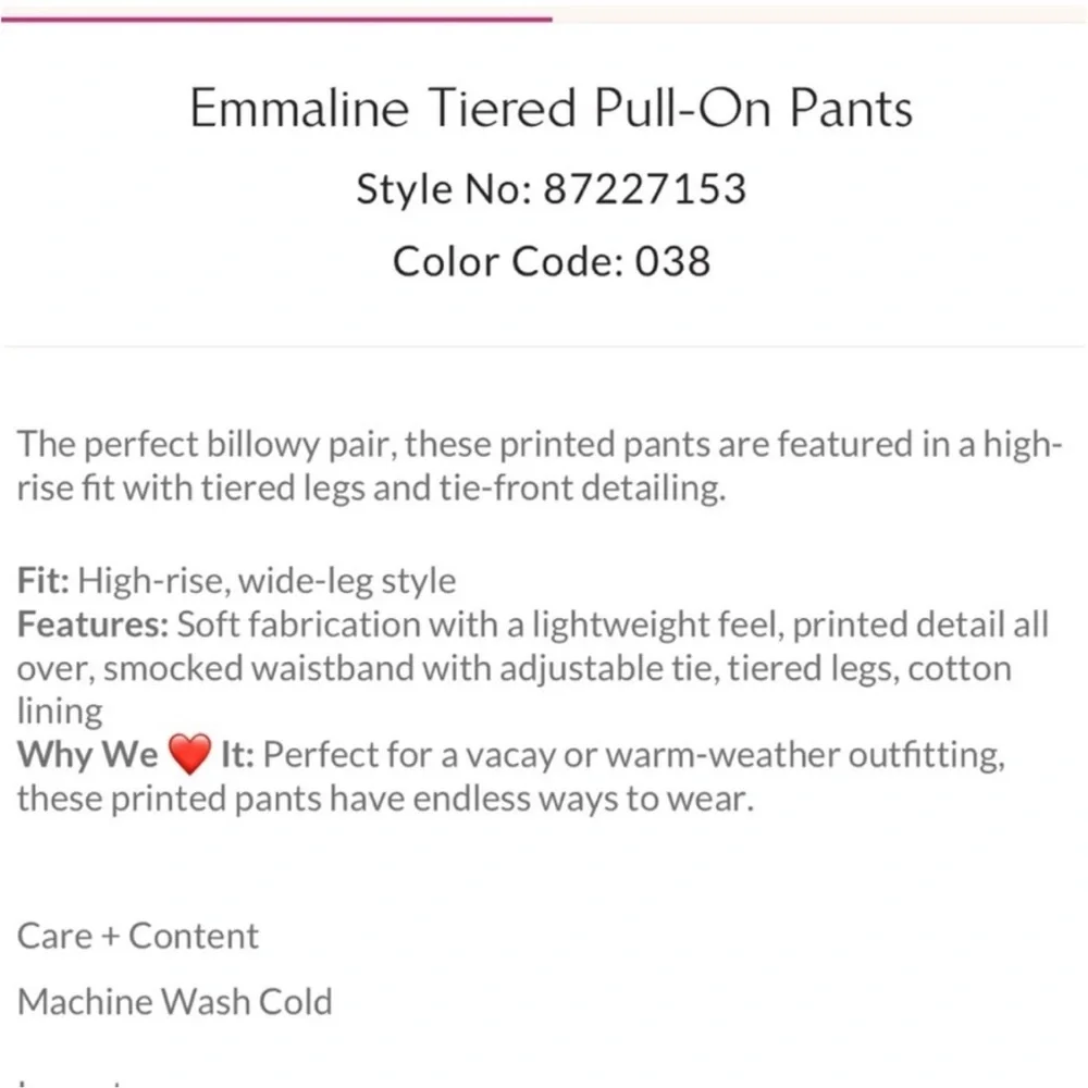 Free People Emmaline Tiered Wide Leg Pull On Pant Pink Size Small - Picture 8 of 10